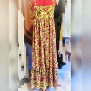 sL ✨Reworked Tapestry Handmade Maxi Dress